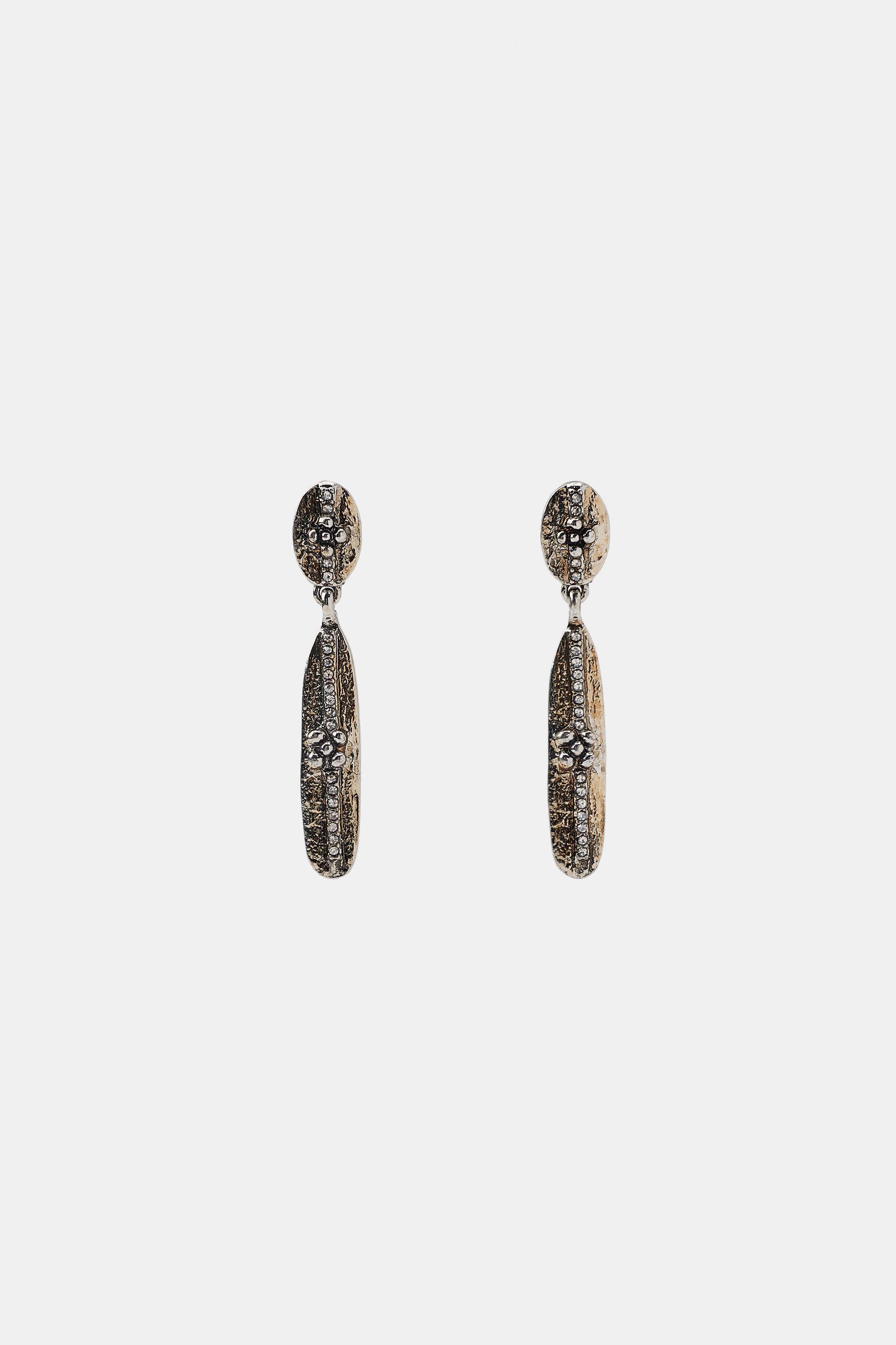 BOUCLES D'OREILLES MÉTALLIQUES BRILLANTES
